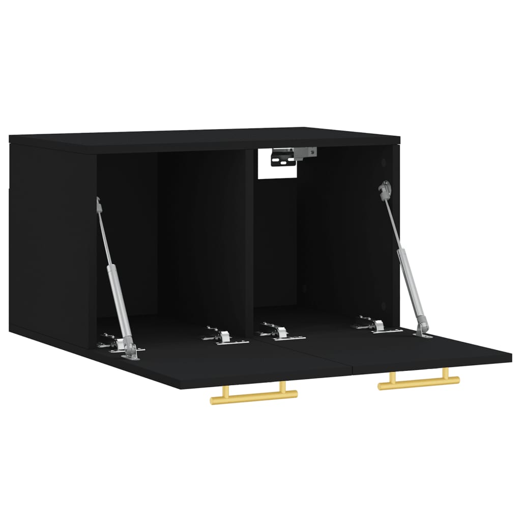 Wall Cabinet Black 60x36.5x35 cm Engineered Wood