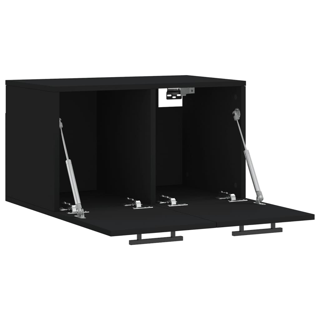 Wall Cabinet Black 60x36.5x35 cm Engineered Wood