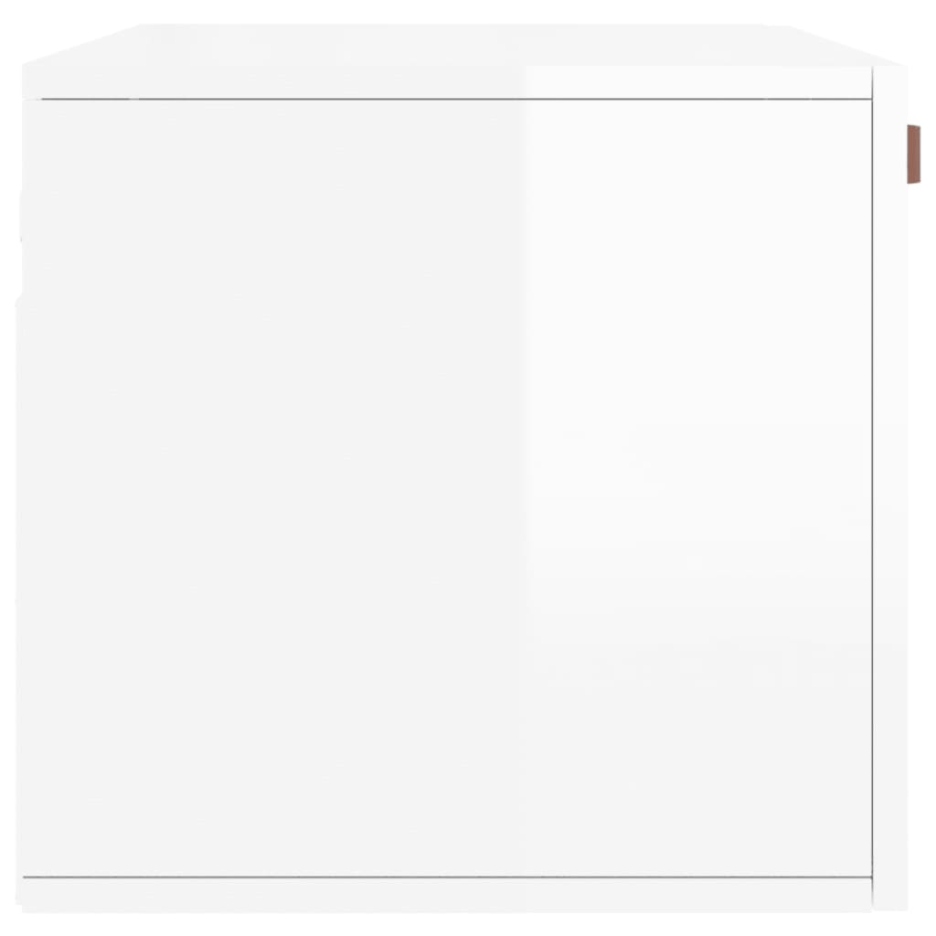 Wall Cabinet High Gloss White 80x36.5x35 cm Engineered Wood