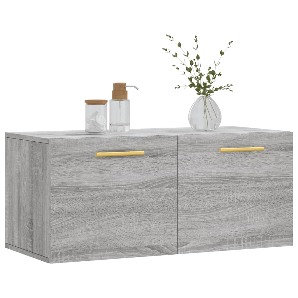 Wall Cabinet Grey Sonoma 80x36.5x35 cm Engineered Wood