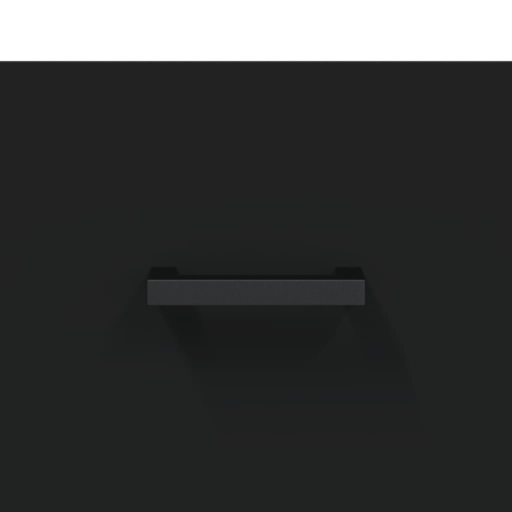 Wall Cabinet Black 80x36.5x35 cm Engineered Wood