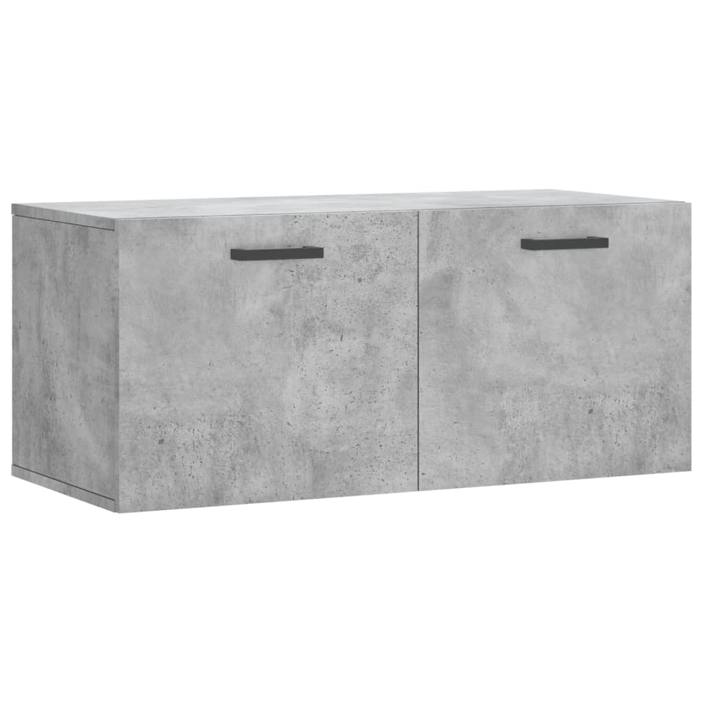 Wall Cabinet Concrete Grey 80x36.5x35 cm Engineered Wood