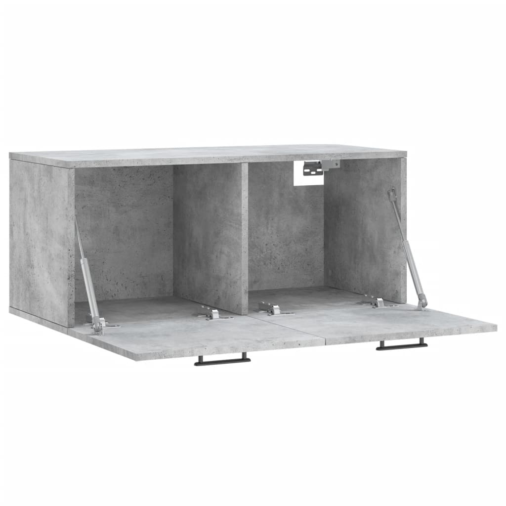 Wall Cabinet Concrete Grey 80x36.5x35 cm Engineered Wood