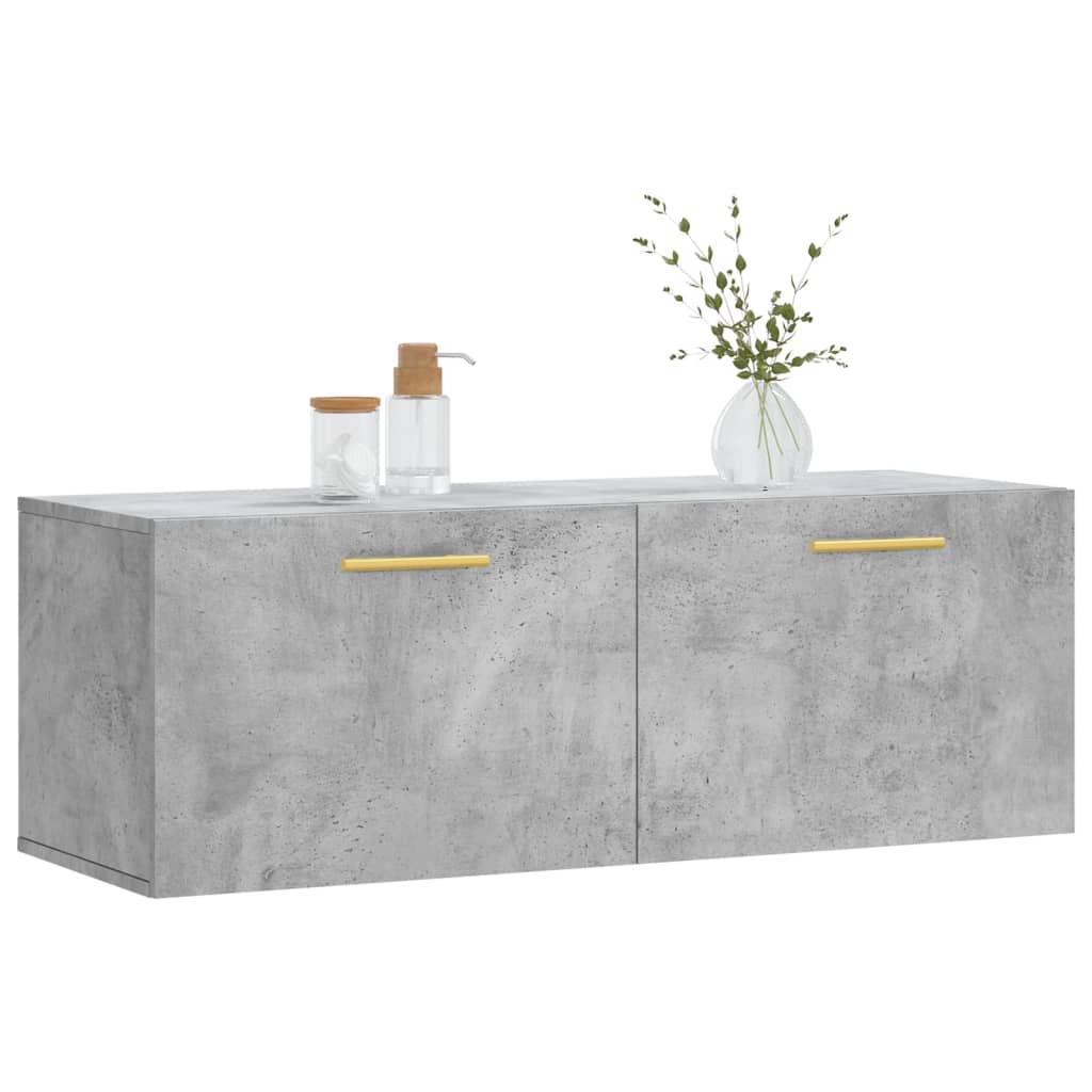 Wall Cabinet Concrete Grey 100x36.5x35 cm Engineered Wood