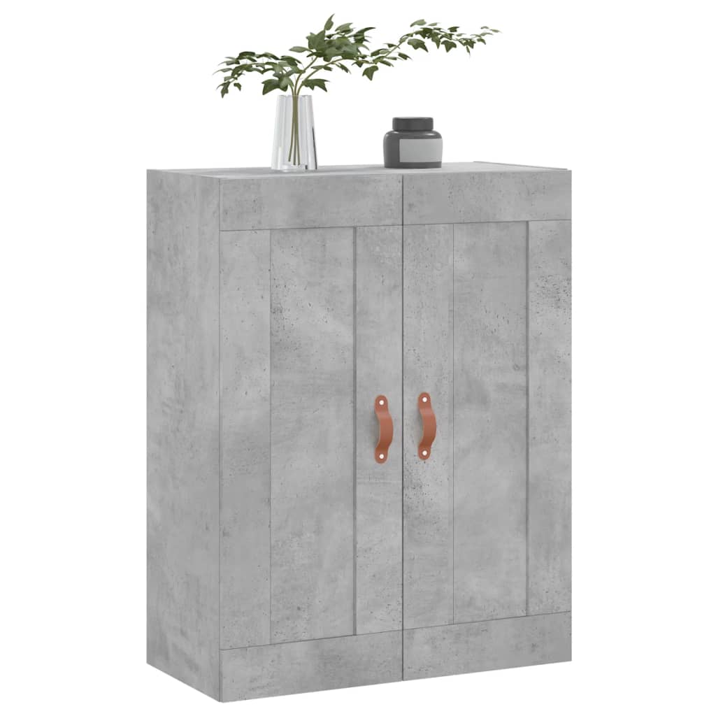 Wall Mounted Cabinet Concrete Grey 69.5x34x90 cm Engineered Wood