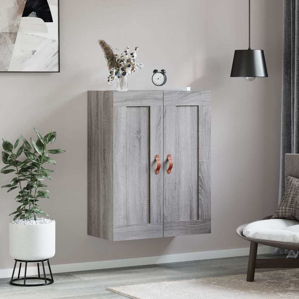 Wall Mounted Cabinet Grey Sonoma 69.5x34x90 cm Engineered Wood