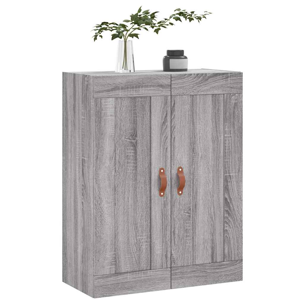 Wall Mounted Cabinet Grey Sonoma 69.5x34x90 cm Engineered Wood