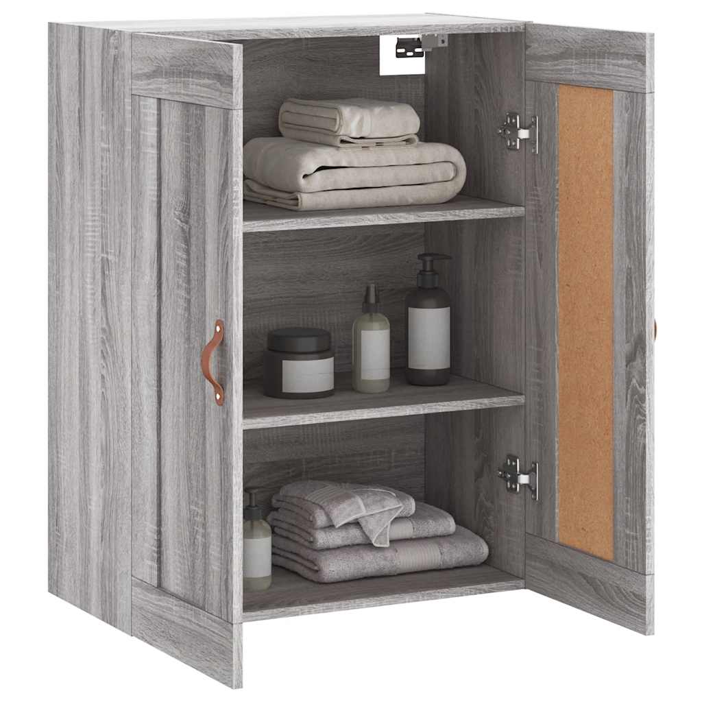 Wall Mounted Cabinet Grey Sonoma 69.5x34x90 cm Engineered Wood