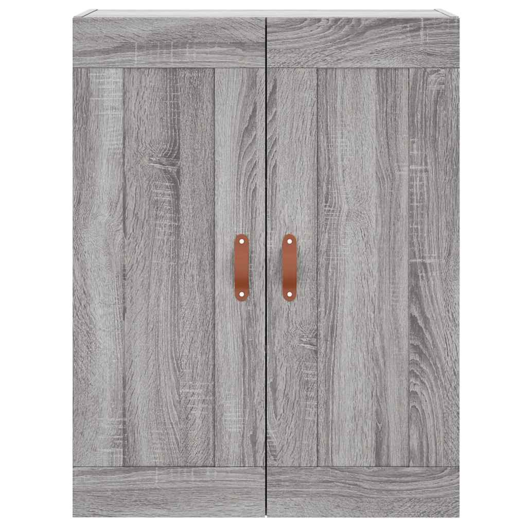 Wall Mounted Cabinet Grey Sonoma 69.5x34x90 cm Engineered Wood