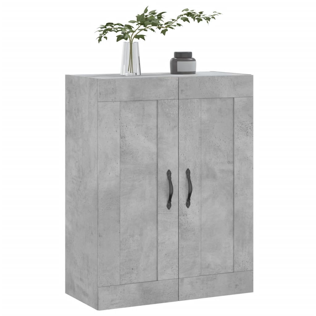 Wall Mounted Cabinet Concrete Grey 69.5x34x90 cm Engineered Wood