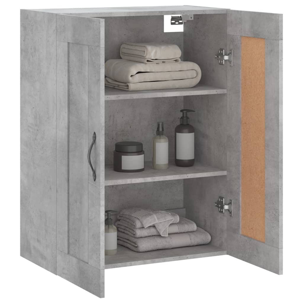 Wall Mounted Cabinet Concrete Grey 69.5x34x90 cm Engineered Wood