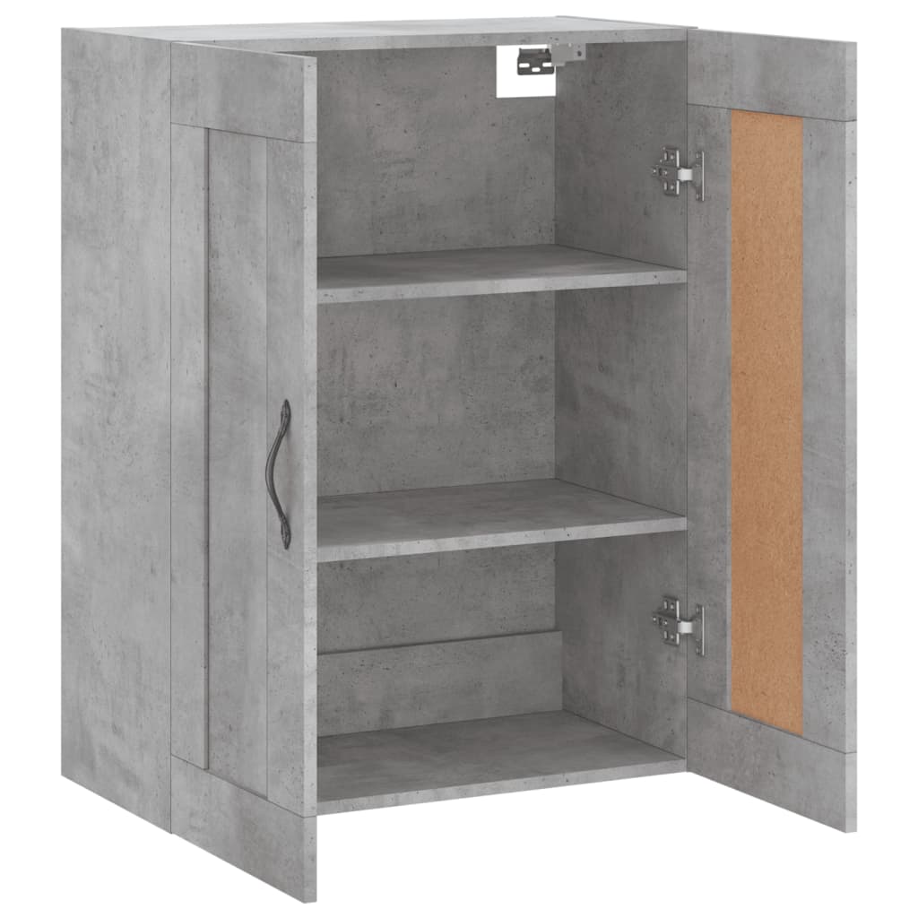 Wall Mounted Cabinet Concrete Grey 69.5x34x90 cm Engineered Wood