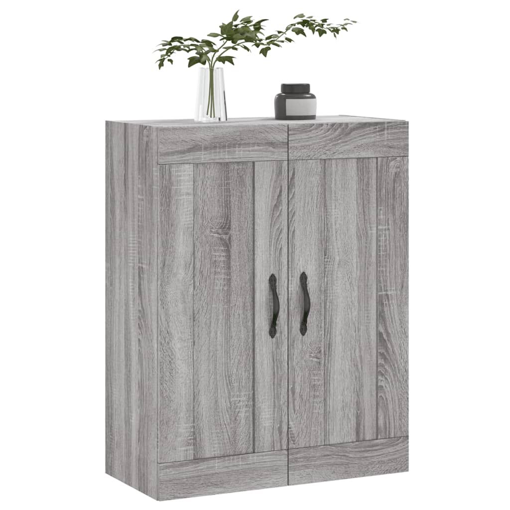Wall Mounted Cabinet Grey Sonoma 69.5x34x90 cm Engineered Wood