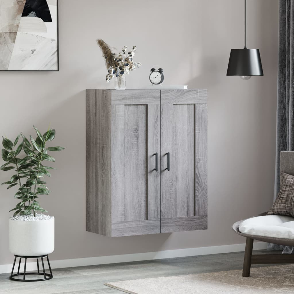 Wall Mounted Cabinet Grey Sonoma 69.5x34x90 cm Engineered Wood