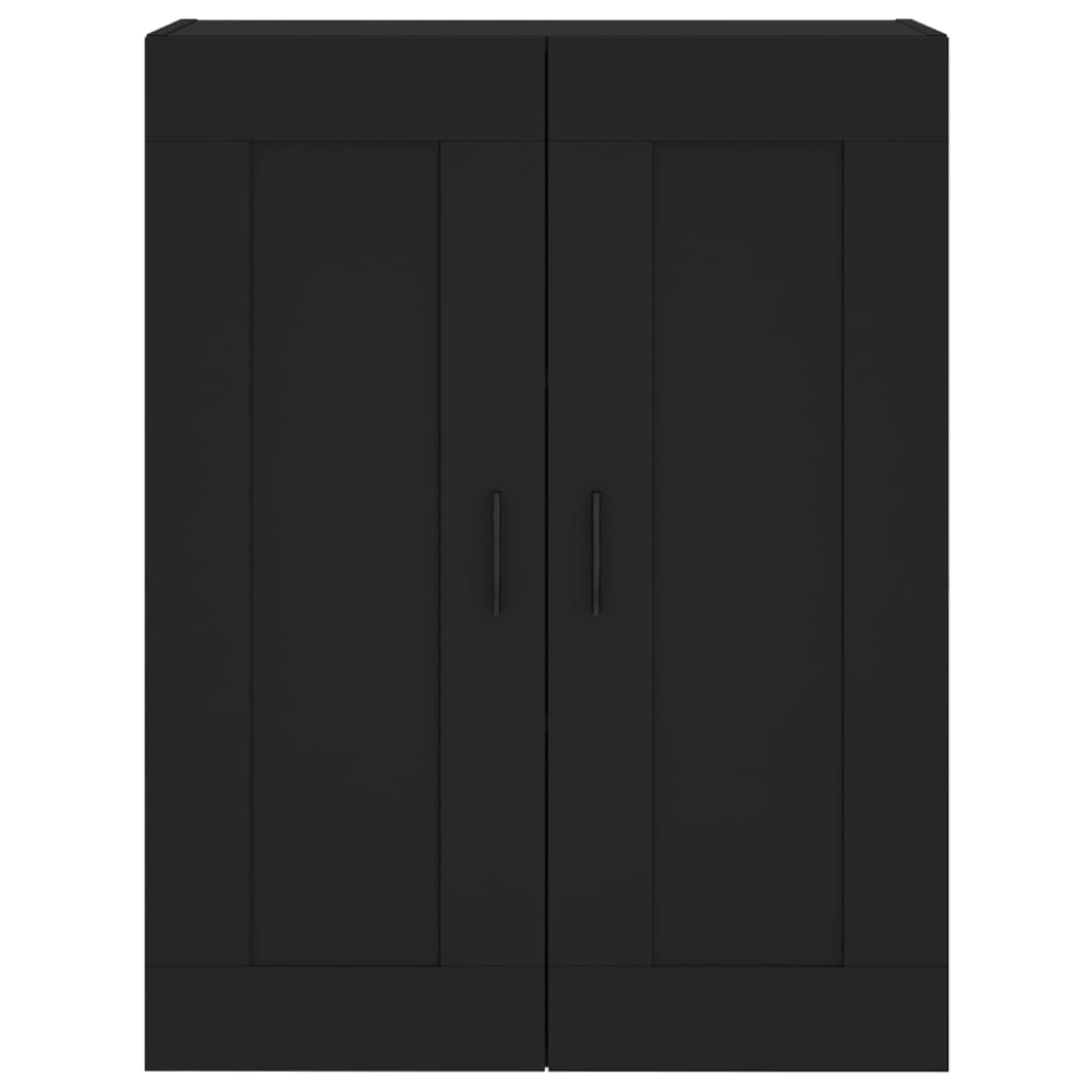 Wall Mounted Cabinet Black 69.5x34x90 cm Engineered Wood