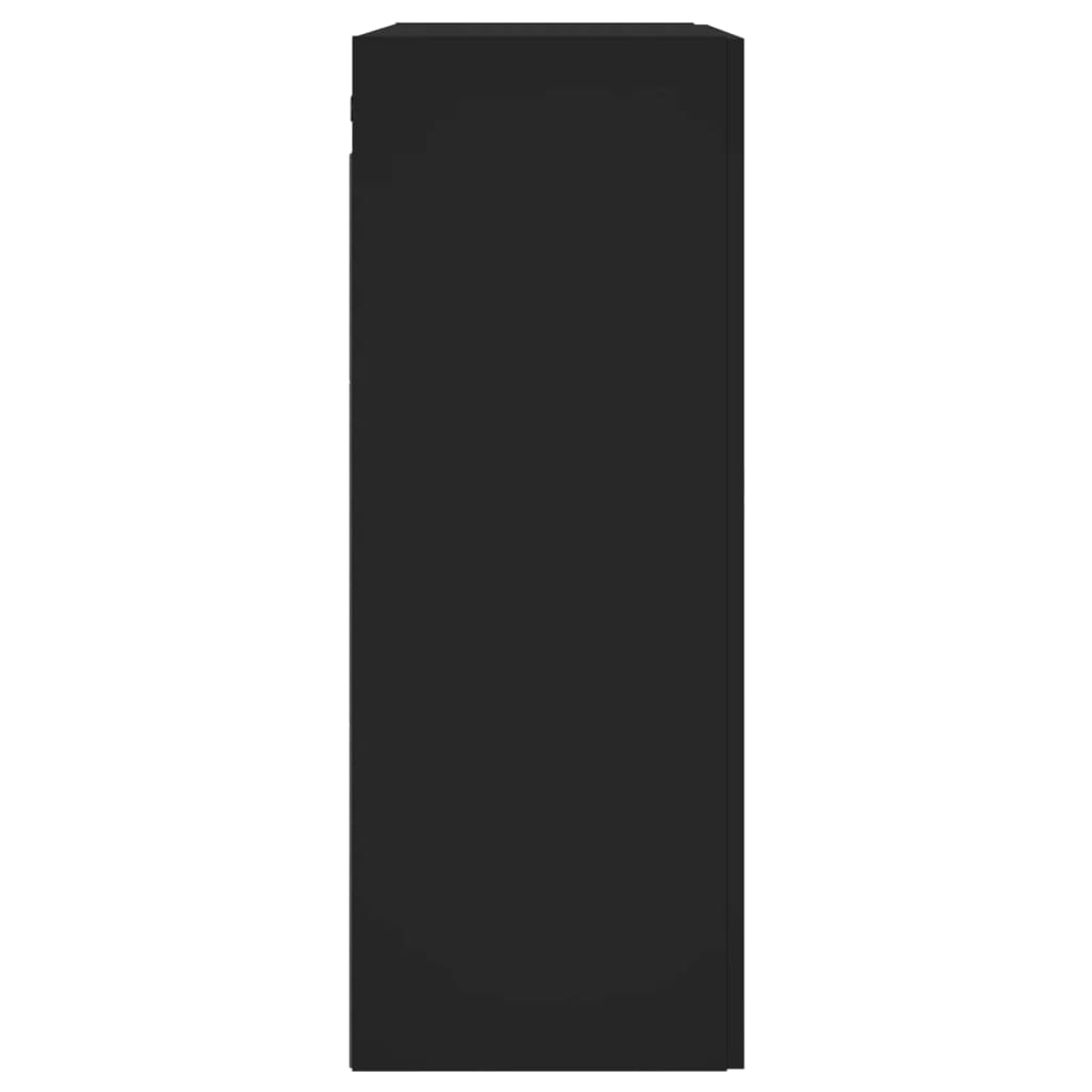 Wall Mounted Cabinet Black 69.5x34x90 cm Engineered Wood