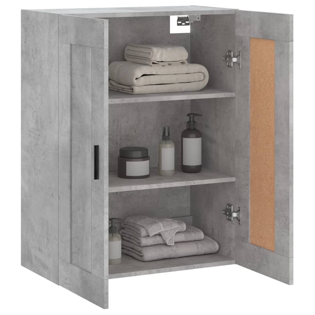 Wall Mounted Cabinet Concrete Grey 69.5x34x90 cm Engineered Wood