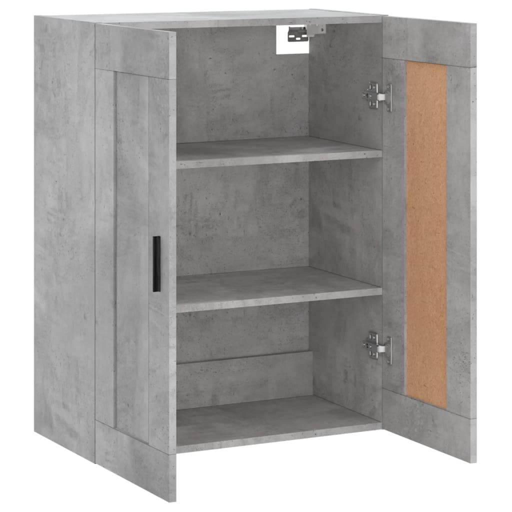 Wall Mounted Cabinet Concrete Grey 69.5x34x90 cm Engineered Wood