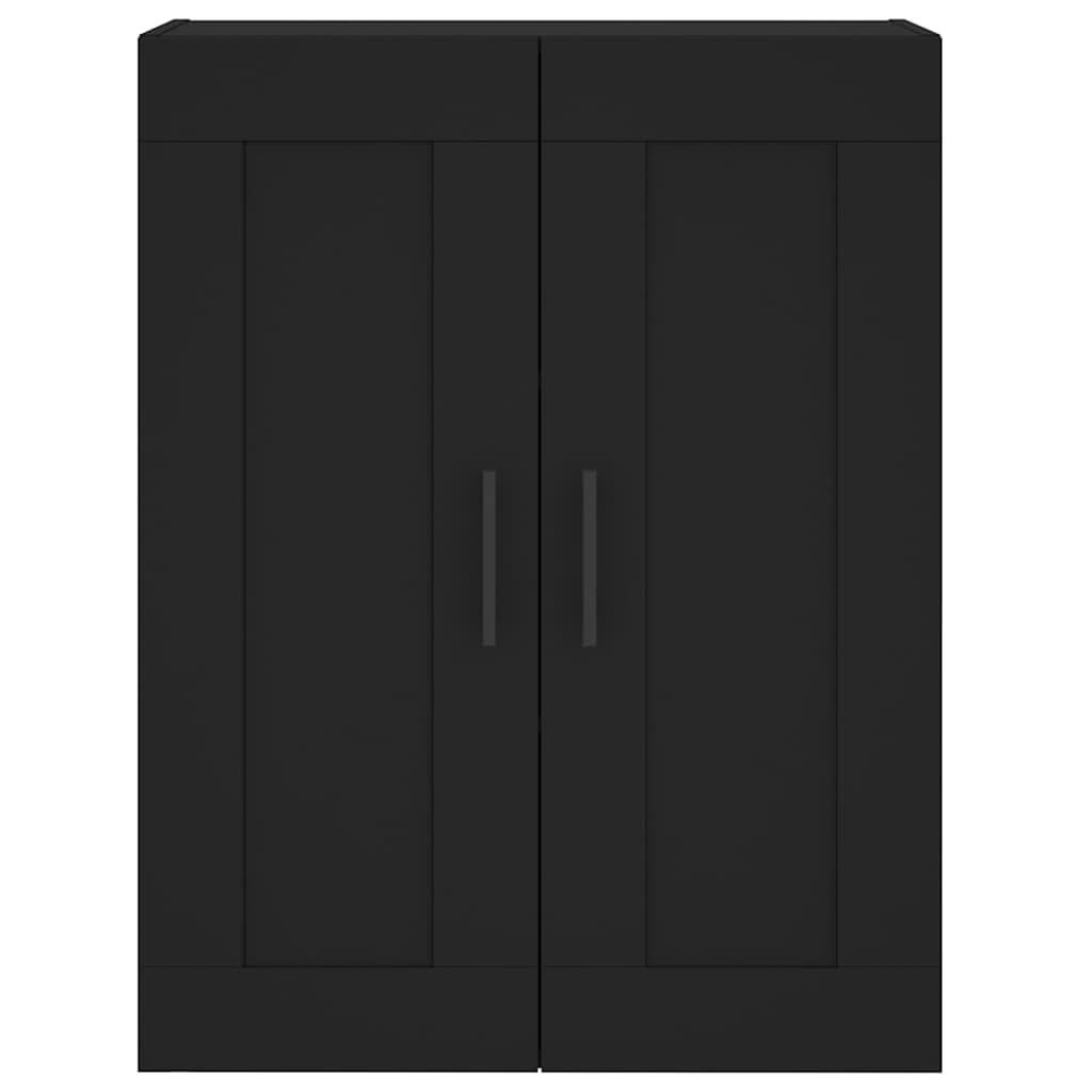 Wall Mounted Cabinet Black 69.5x34x90 cm Engineered Wood