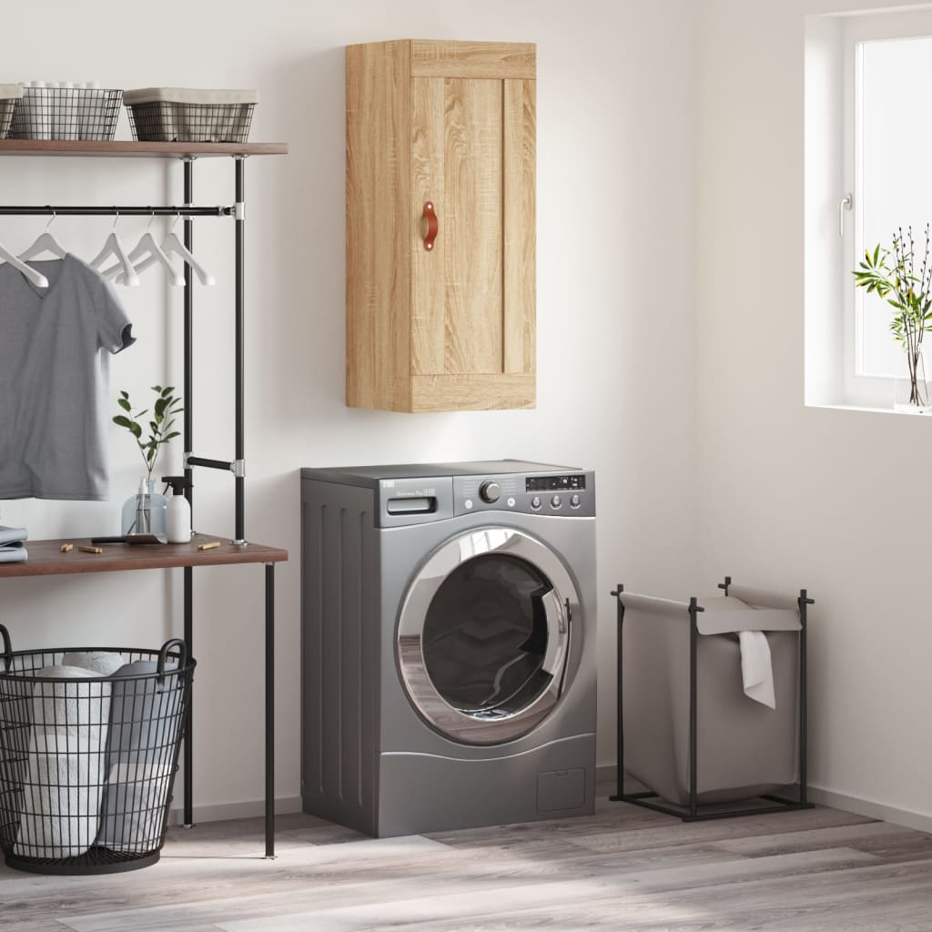 Wall Mounted Cabinet Sonoma Oak 34.5x34x90 cm Engineered Wood