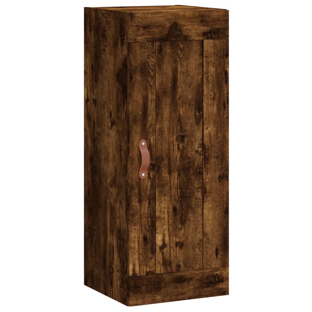 Wall Mounted Cabinet Smoked Oak 34.5x34x90 cm Engineered Wood
