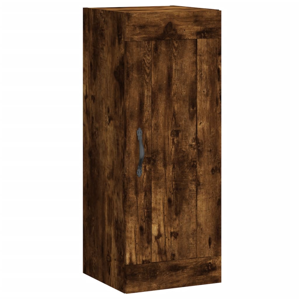 Wall Mounted Cabinet Smoked Oak 34.5x34x90 cm Engineered Wood