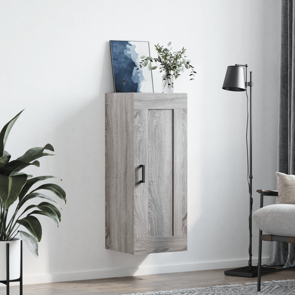 Wall Mounted Cabinet Grey Sonoma 34.5x34x90 cm Engineered Wood