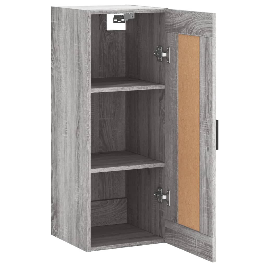 Wall Mounted Cabinet Grey Sonoma 34.5x34x90 cm Engineered Wood