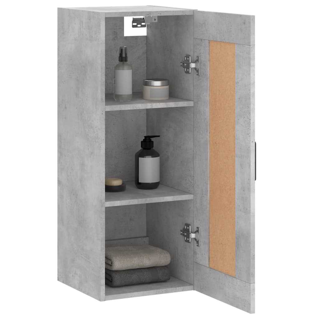 Wall Mounted Cabinet Concrete Grey 34.5x34x90 cm Engineered Wood