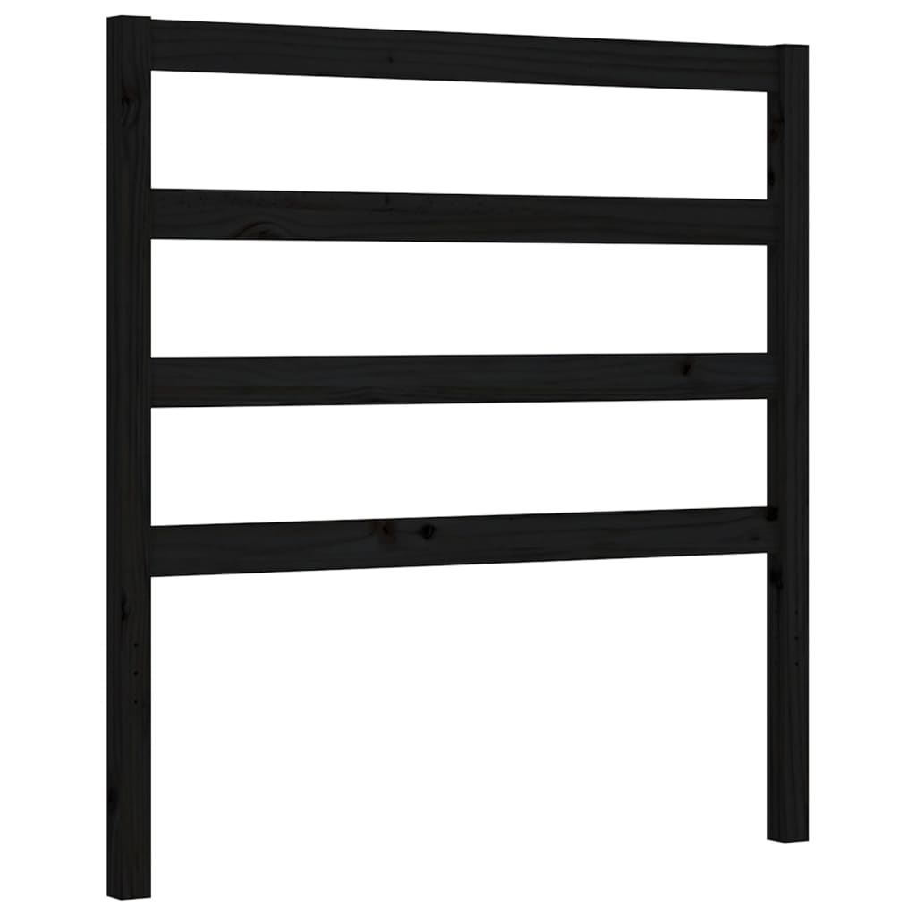 Bed Frame without Mattress Black Small Single Solid Wood Pine