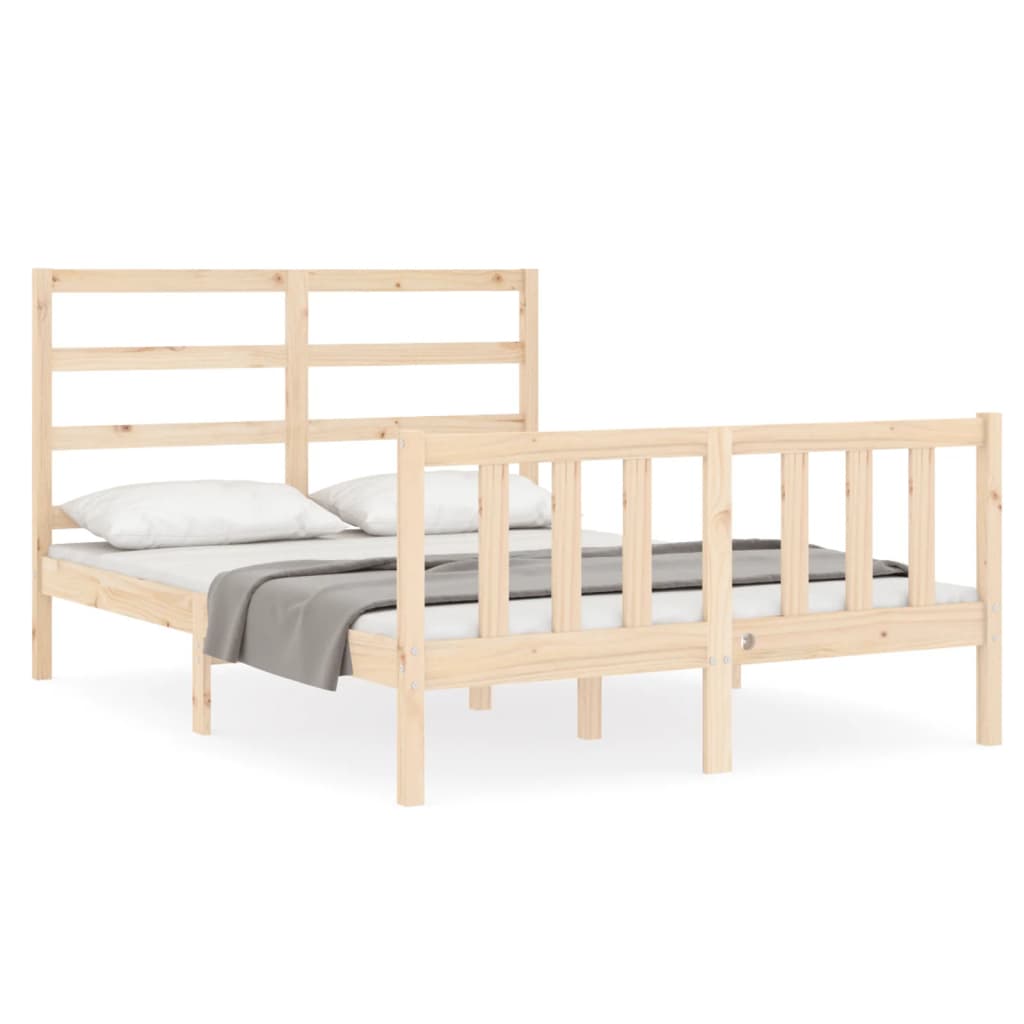 Bed Frame without Mattress Small Double Solid Wood Pine