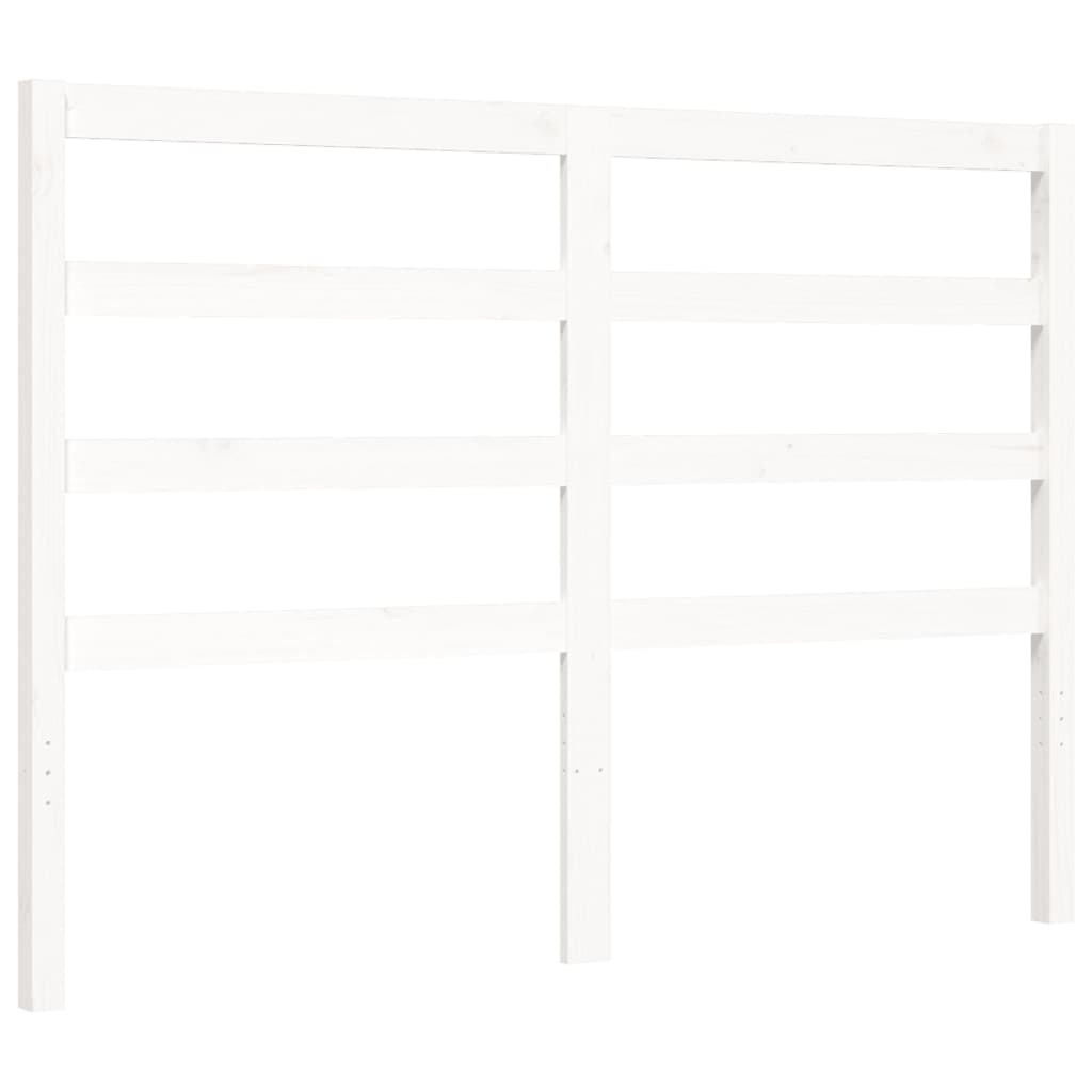 Bed Frame without Mattress White Small Double Solid Wood Pine