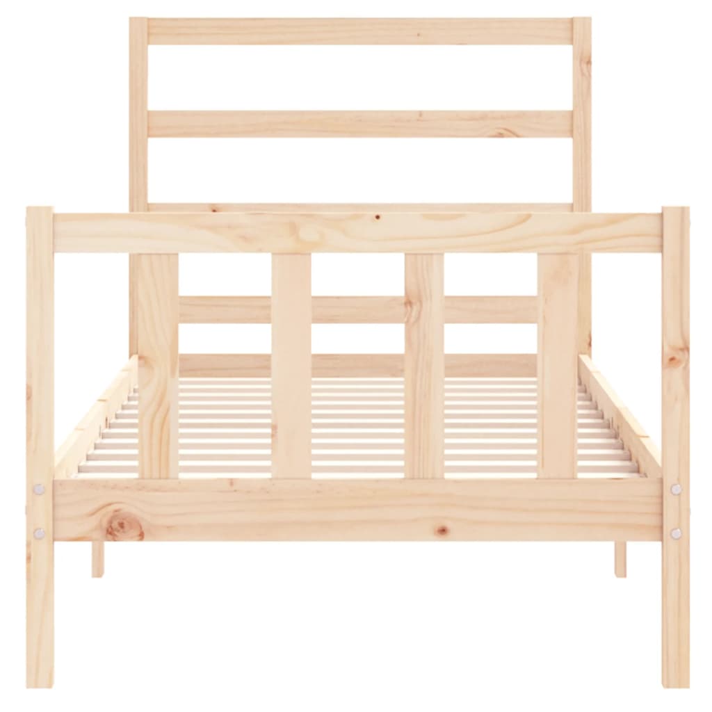 Bed Frame without Mattress 90x200 cm Solid Wood Pine