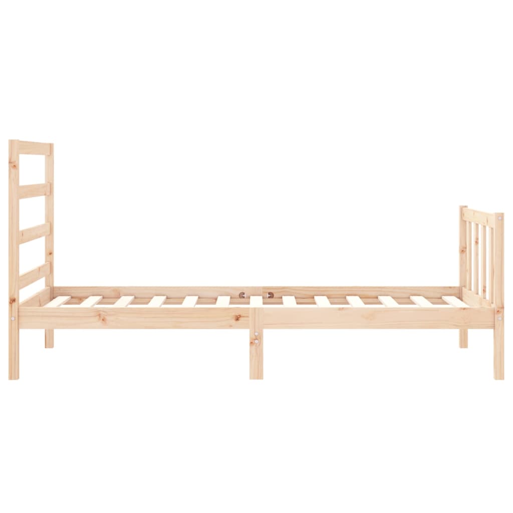 Bed Frame without Mattress 90x200 cm Solid Wood Pine