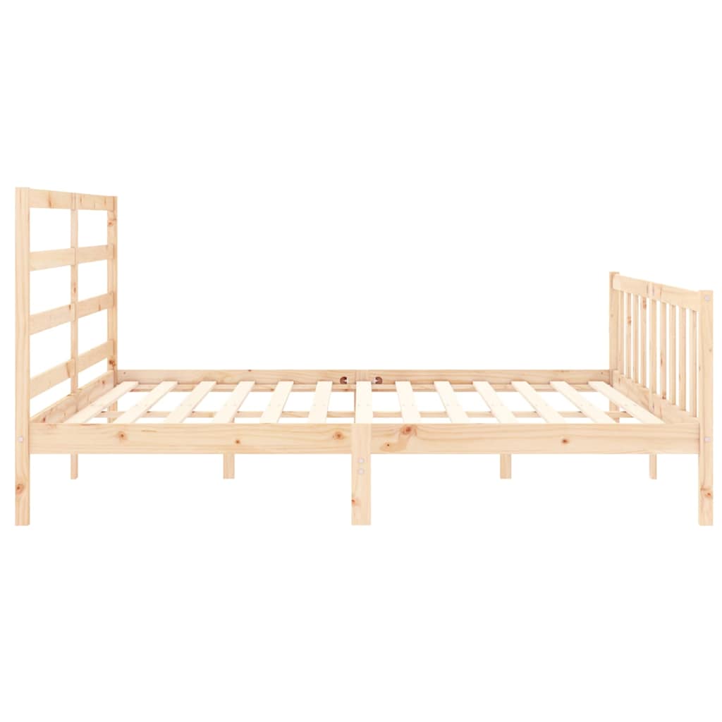 Bed Frame without Mattress 200x200 cm Solid Wood Pine