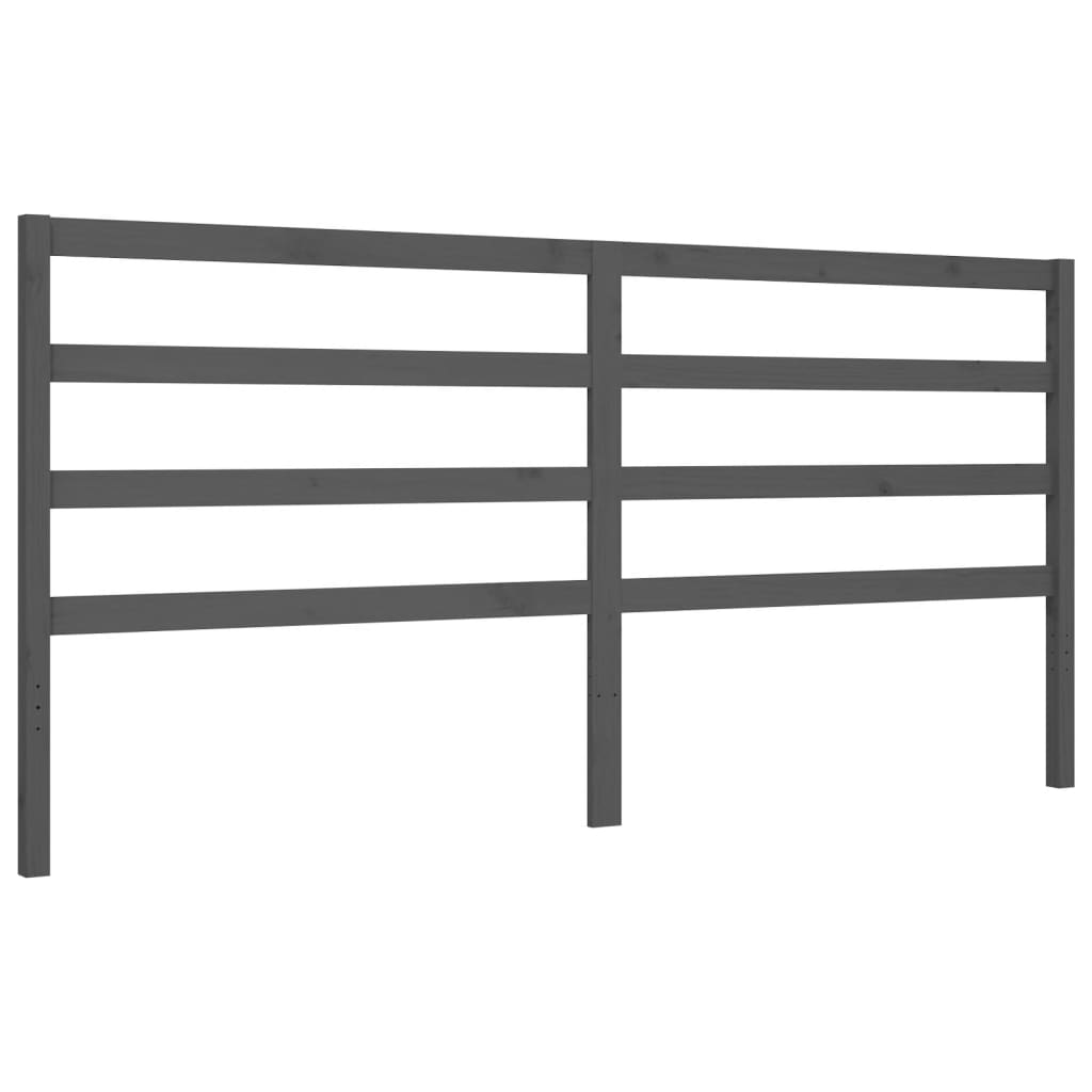 Bed Frame without Mattress Grey 200x200 cm Solid Wood Pine
