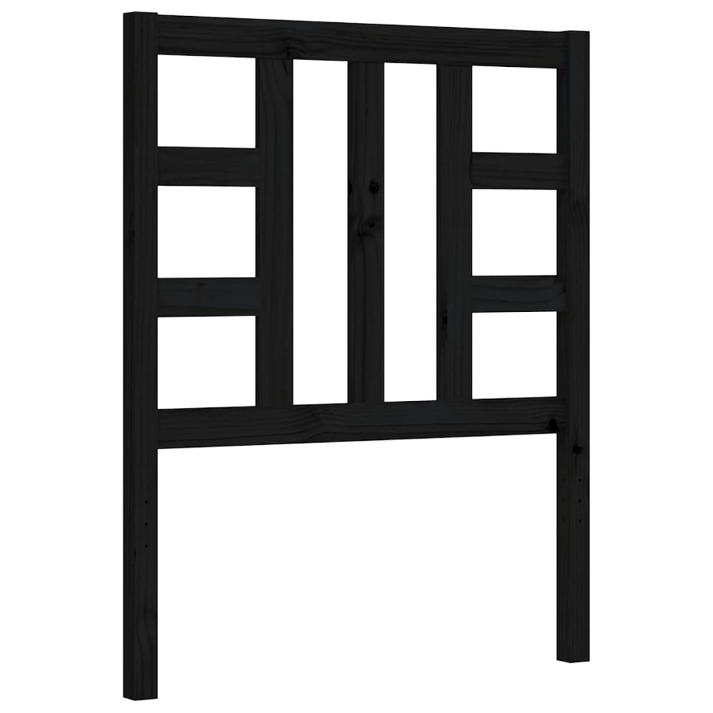 Bed Frame without Mattress Black Small Single Solid Wood Pine