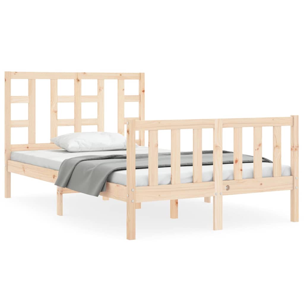 Bed Frame without Mattress Small Double Solid Wood Pine