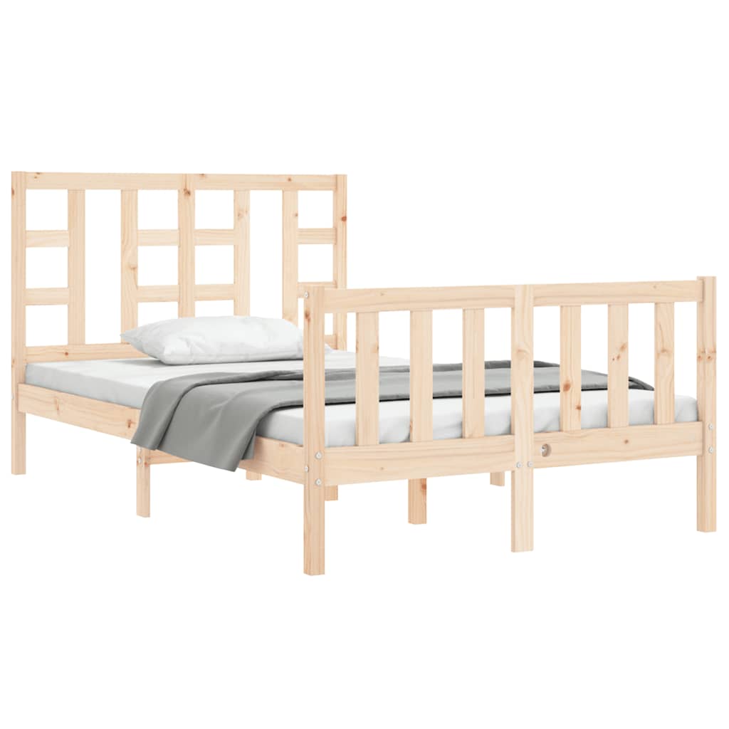 Bed Frame without Mattress Small Double Solid Wood Pine