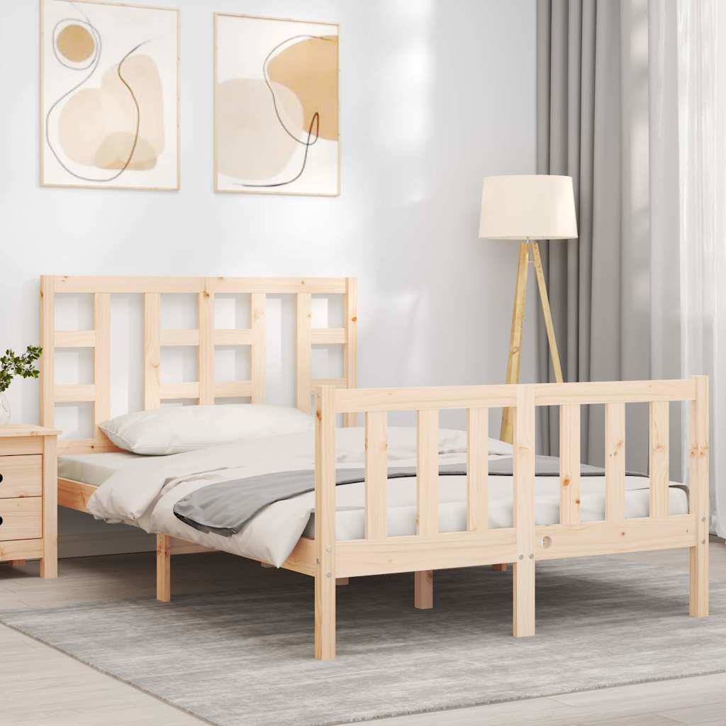 Bed Frame without Mattress Small Double Solid Wood Pine