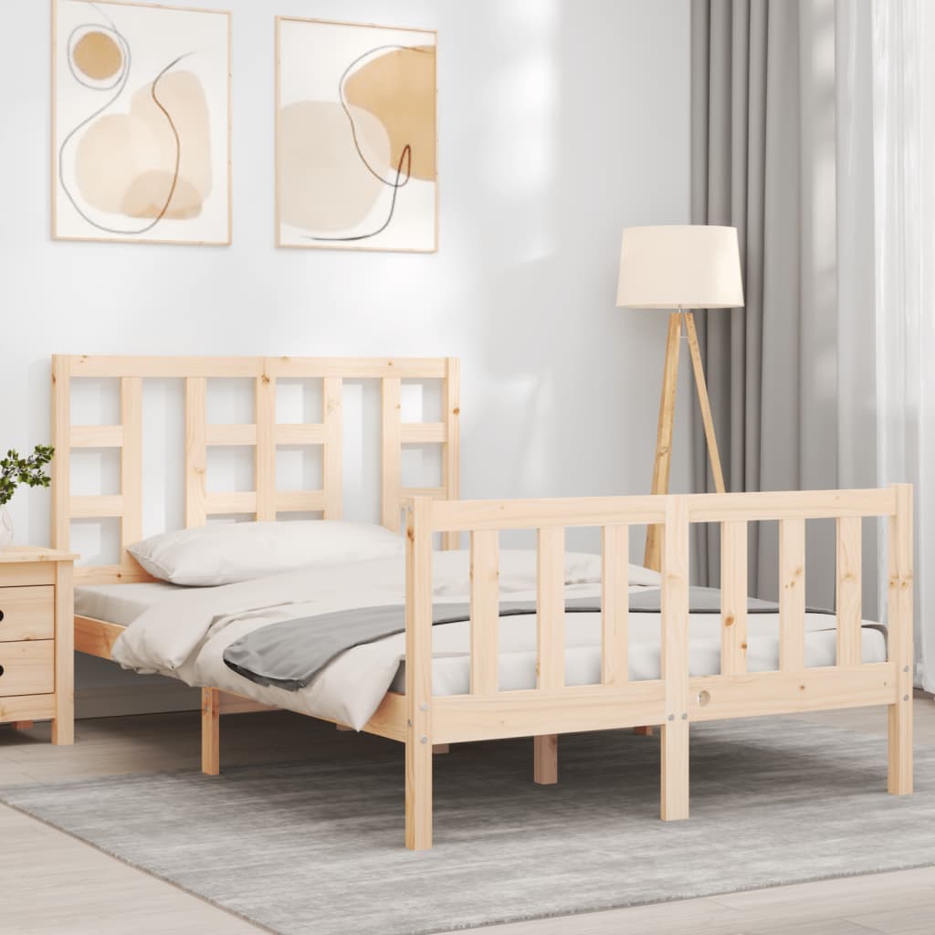 Bed Frame without Mattress 120x200 cm Solid Wood Pine