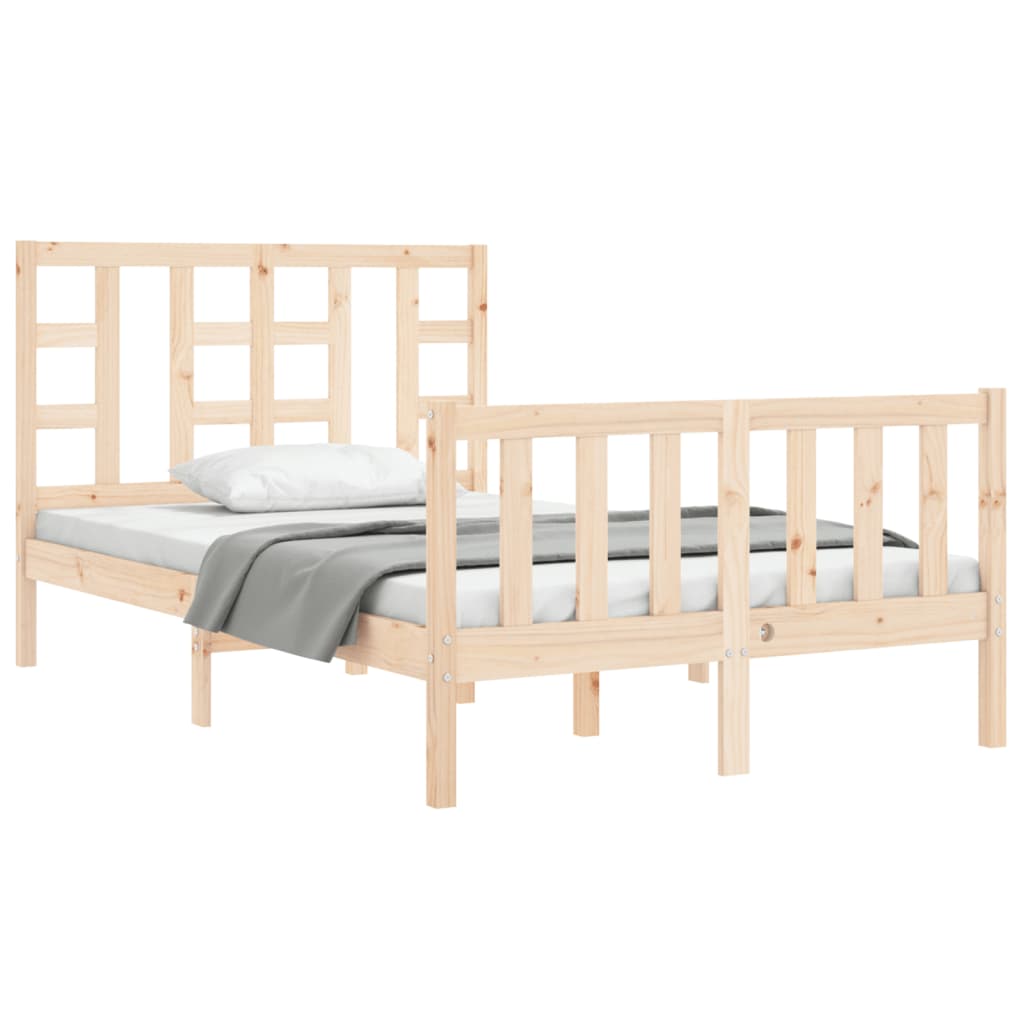 Bed Frame without Mattress 120x200 cm Solid Wood Pine