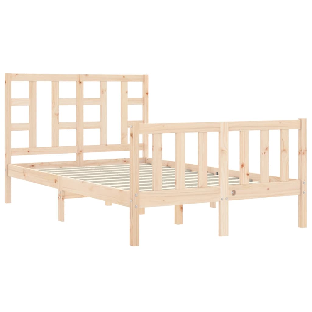 Bed Frame without Mattress 120x200 cm Solid Wood Pine