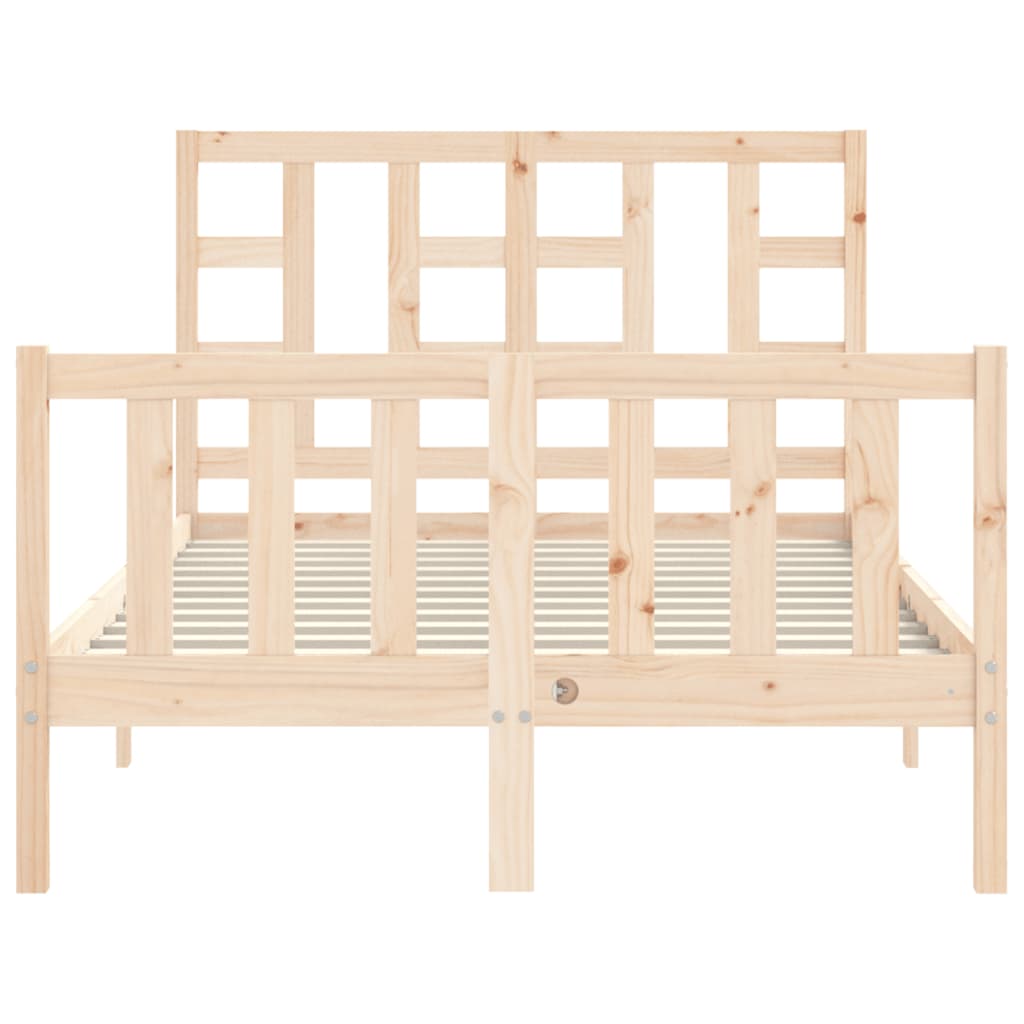 Bed Frame without Mattress 120x200 cm Solid Wood Pine