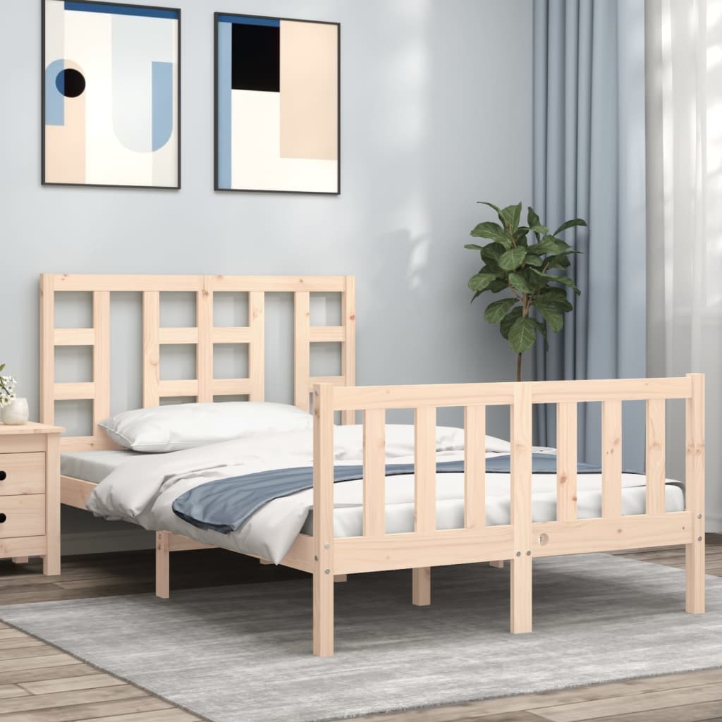 Bed Frame without Mattress 120x200 cm Solid Wood Pine