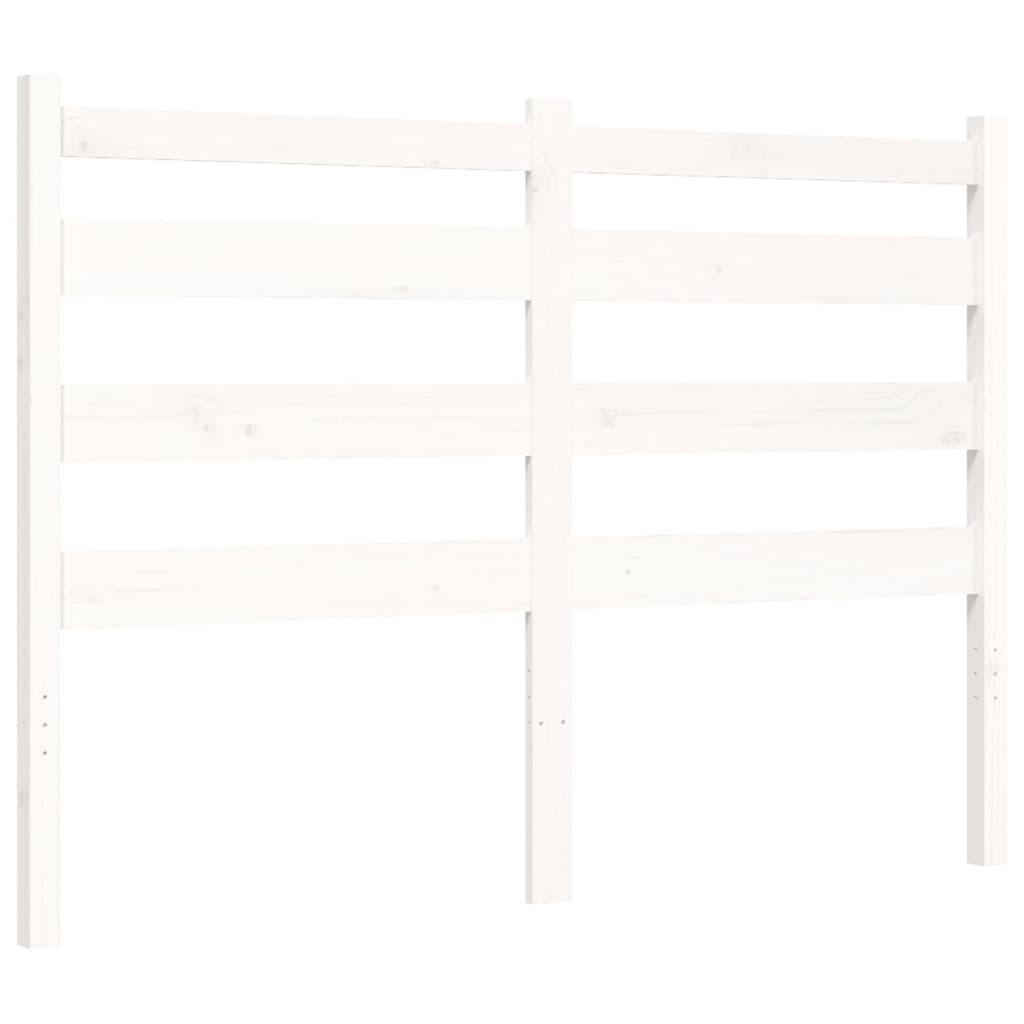 Bed Frame without Mattress White Small Double Solid Wood Pine