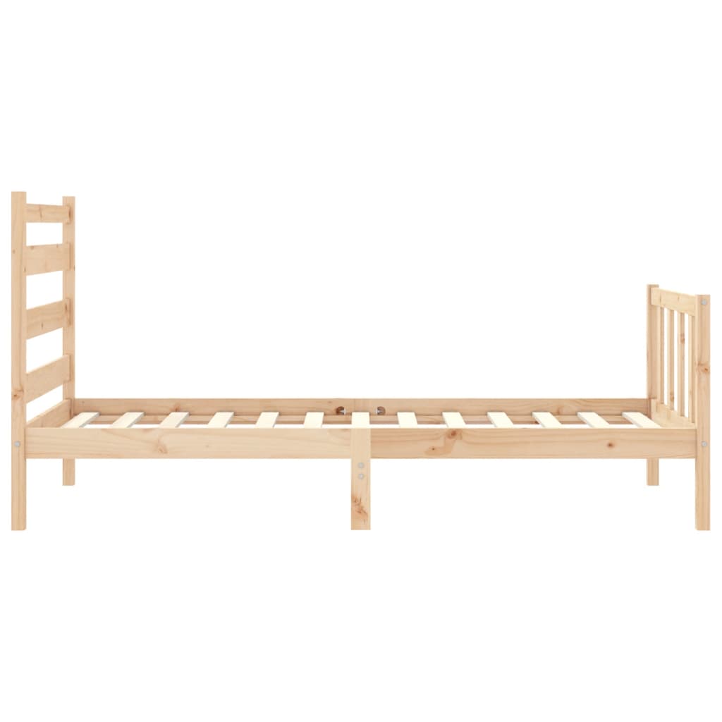 Bed Frame without Mattress 90x200 cm Solid Wood Pine