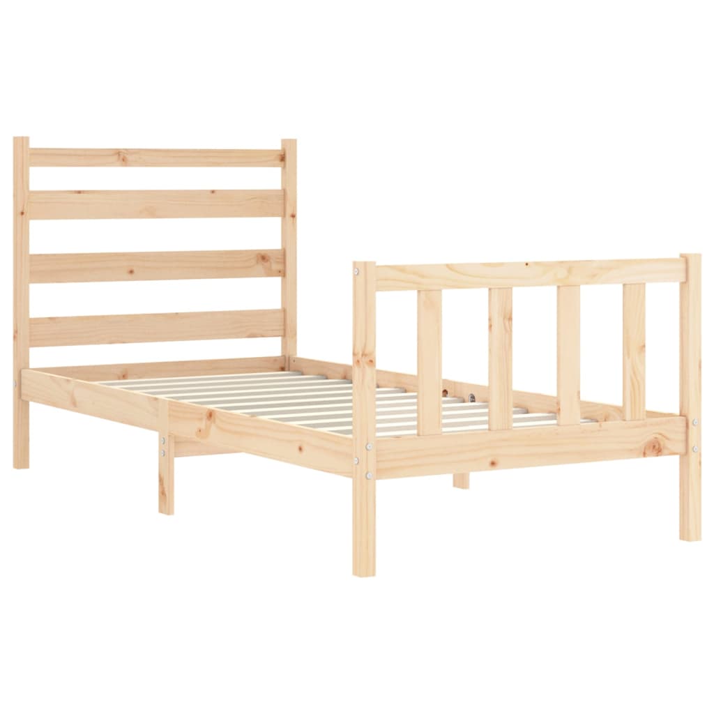 Bed Frame without Mattress 100x200 cm Solid Wood Pine