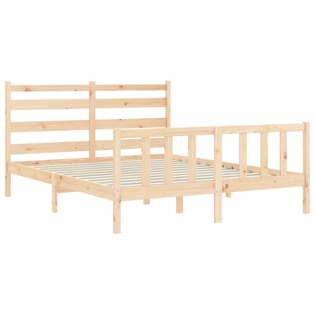 Bed Frame without Mattress 160x200 cm Solid Wood Pine