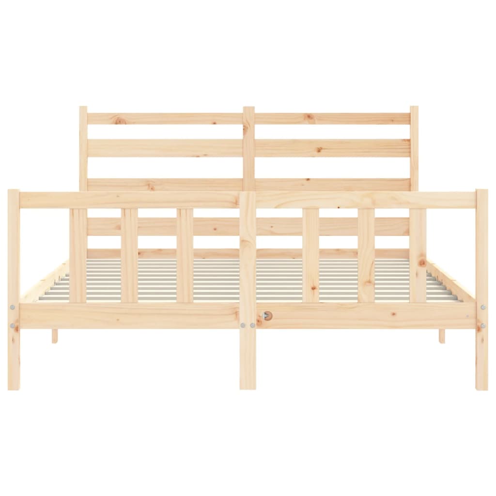 Bed Frame without Mattress 160x200 cm Solid Wood Pine